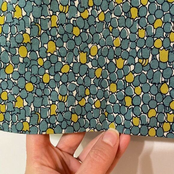 Talbots Womens Yellow Teal Floral Back Zip Pencil Skirt Dark Academia 8 - Picture 4 of 7